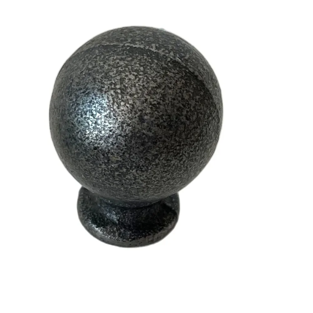 Restoration Hardware Ball Finial Tie Back Natural Iron Finish NEW in Open Box